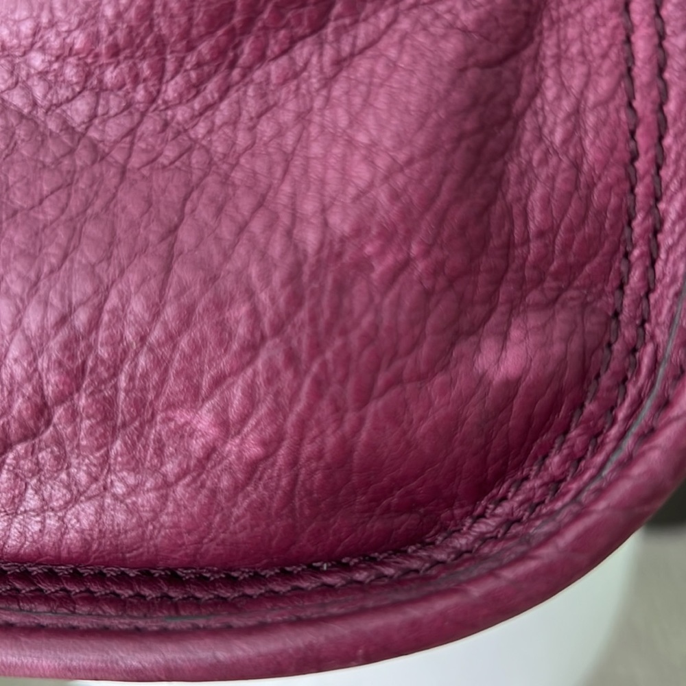 B Makowsky vintage leather shoulder handbag beautiful deep purple color - Picture 11 of 12